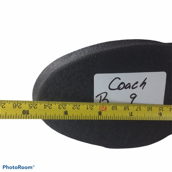 COACH 9M Wedge Mid Calf Booties Brown Suede Leather Fleece Winter - Picture 12 of 13